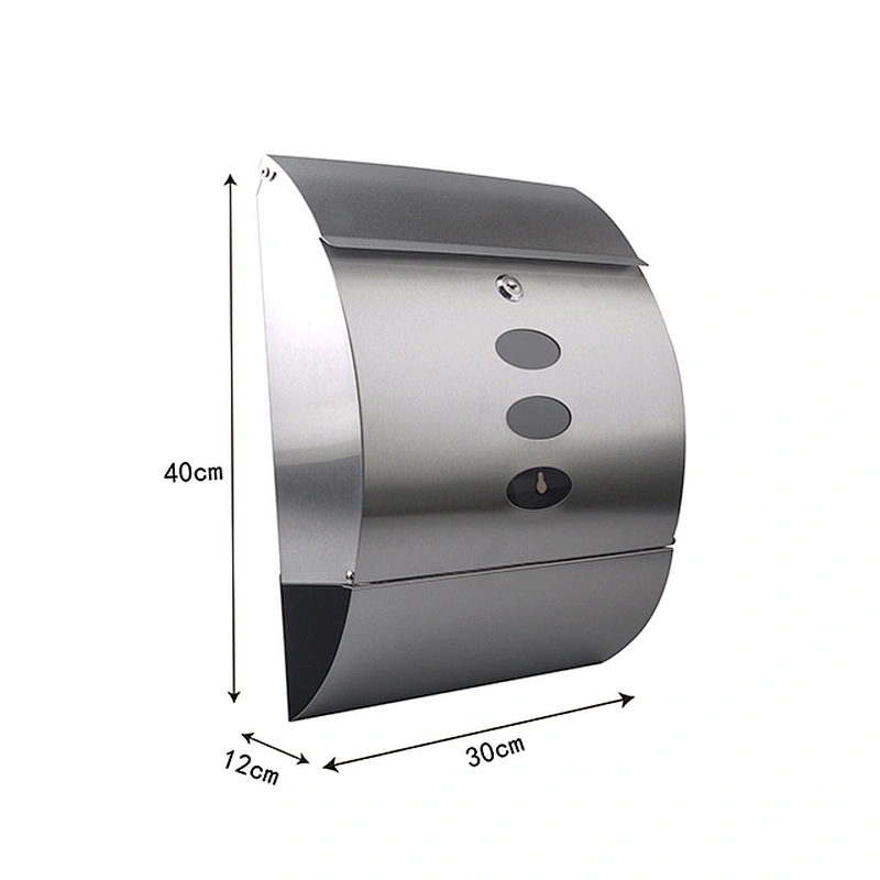 American Stainless Steel Wall Mounted Mailbox Apartment Letter box Outdoor Mailbox with Newspaper Holder