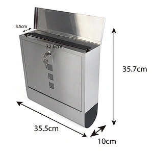 mailbox outdoor stainless steel mailbox wall mounted
