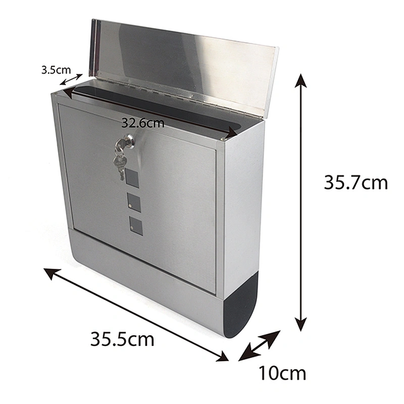 mailbox outdoor stainless steel mailbox wall mounted