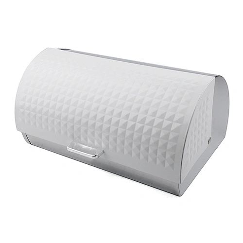 Modern household metal bread box