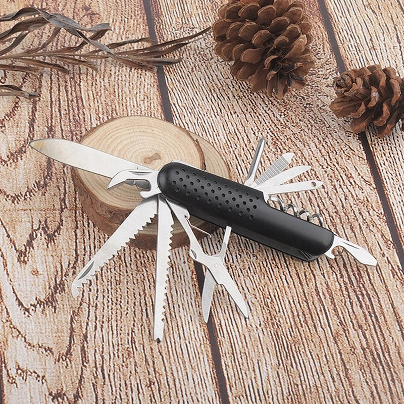 12 In 1 Multi Purpose  Stainless Steel Blade Folding Pocket Survival Hunting Camping Knife Tools