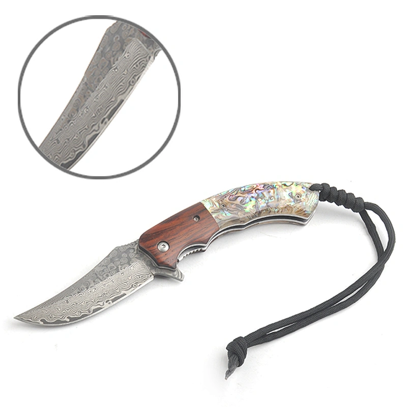 Folding Damascus Pocket Knife