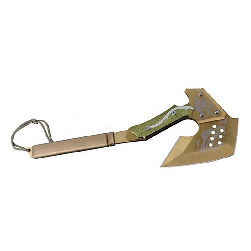 Special Shape  Stainless Steel Hatchet Survival Camp Hand Axe with Titanium Plated