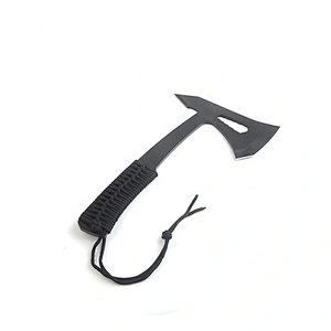 Black Coating Multi Function Stainless Steel Survival Axe Hatchet with Paracord Handle