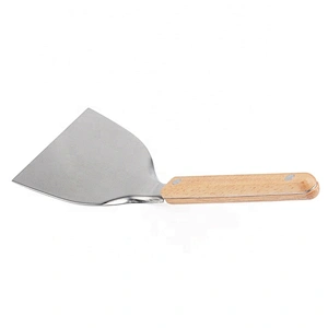 Wooden handle stainless steel kitchen food pizza shovel for sale