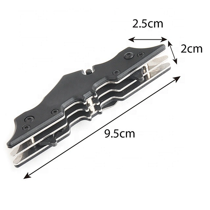 Black Aluminium Handle Stainless Steel Blade  Pocket Folding Knife