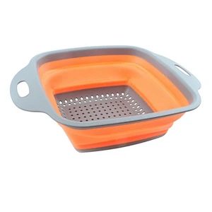 Foldable food grade BPA free fruit vegetables washing basket strainer/colander For Home and Kitchen utensils