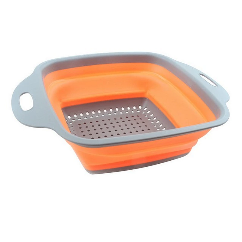 Foldable food grade BPA free fruit vegetables washing basket strainer/colander For Home and Kitchen utensils