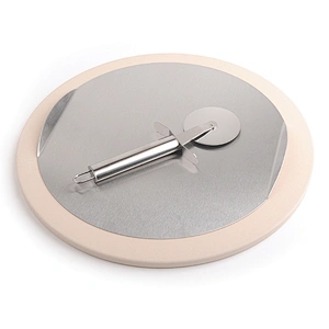 Round baking boards ceramic and stainless steel  plates pizza tools pizza cutter