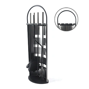 Black powder coating wholesale tools for fireplace accessories