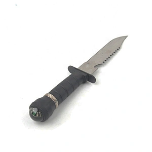 Multifunctional camping hunting outdoor knife with compass
