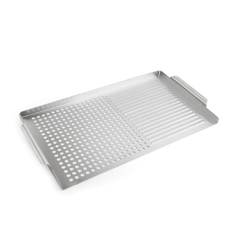 Best seller Stainless steel No-stick Grill Basket,BBQ Pan,Vegetable Grill Basket pan