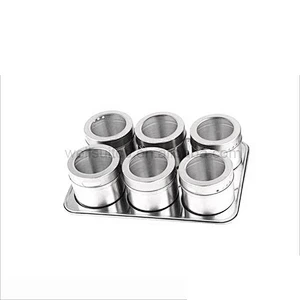 Magnetic Spice Containers Spice Tins with Clear Lid Multi-purpose Storage Tins For Refrigerator Home&Kitchen