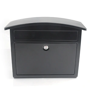 Mailbox Metal Outdoor Wall Mounted Garden Black Coating Mailbox