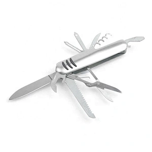 Mini Style 10 In 1 Multi Purpose  Stainless Steel Blade Folding Pocket Survival Knife Tools
