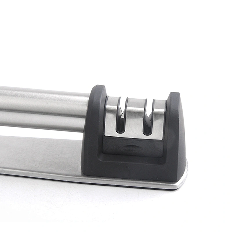 Professional 2 Stage Diamond Coated Wheel System Kitchen Knife Sharpener with handle