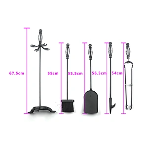 Hot selling indoor metal fireplace tool accessory fireplace 4pcs set