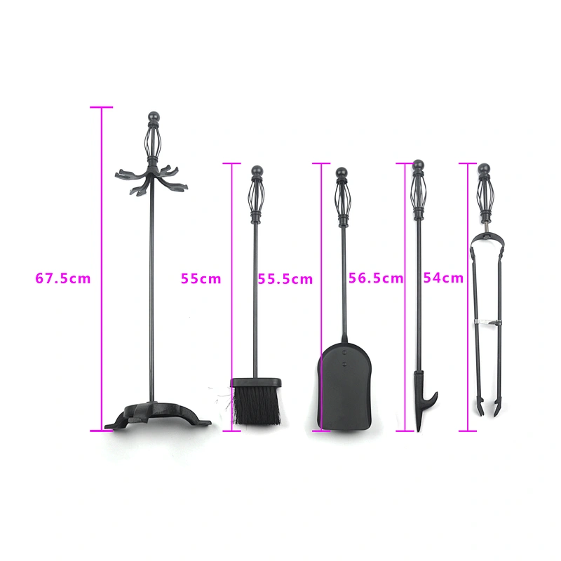 Hot selling indoor metal fireplace tool accessory fireplace 4pcs set