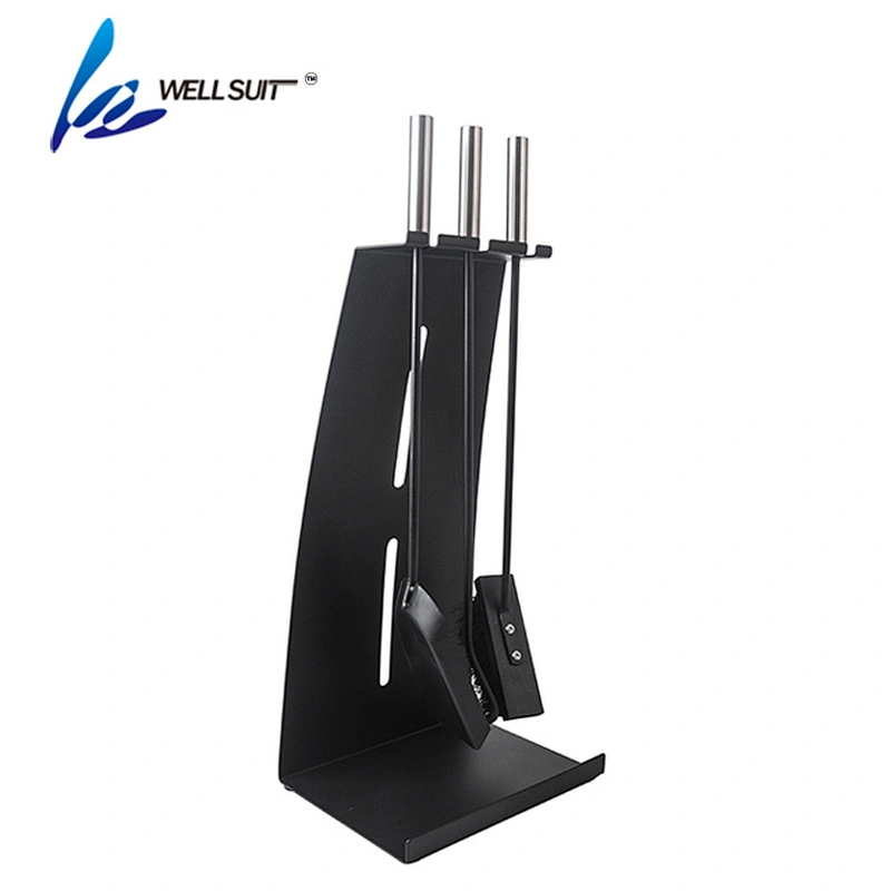 3 pieces  Fireplace Tools with holder whisk spatula clamp