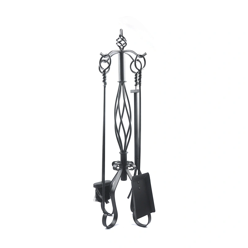 Fireplace accessories  black coating outdoor fireplace tools out door set for garden