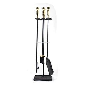 stainless steel handle and holder Fireplace Tools set fireplace accessory