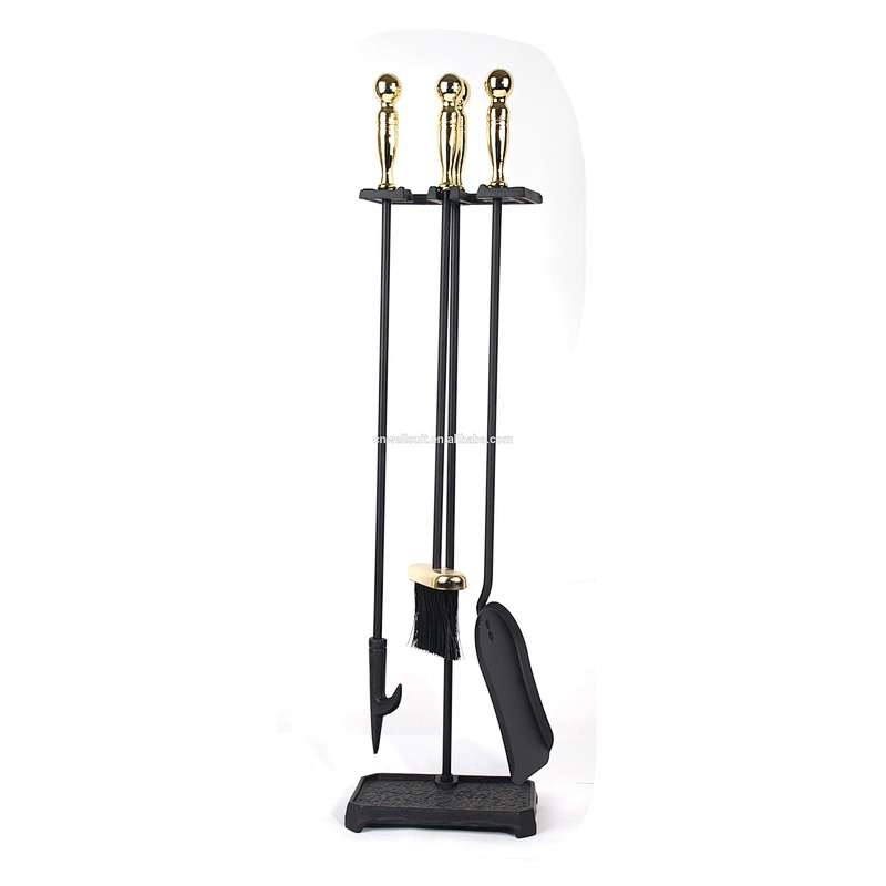 stainless steel handle and holder Fireplace Tools set fireplace accessory