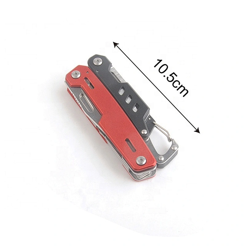 Fashion 12 in 1 Stainless Steel Multi Function Pliers tools Phillips Screw Knife with Black and Red Aluminum Handle