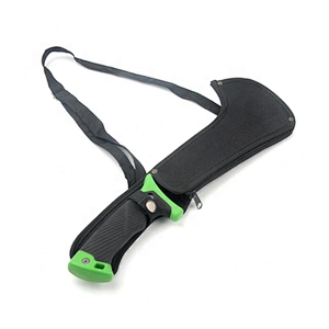 Black Coating Stainless Steel  Outdoor Survival Hunting Sickle Machete With Sheath