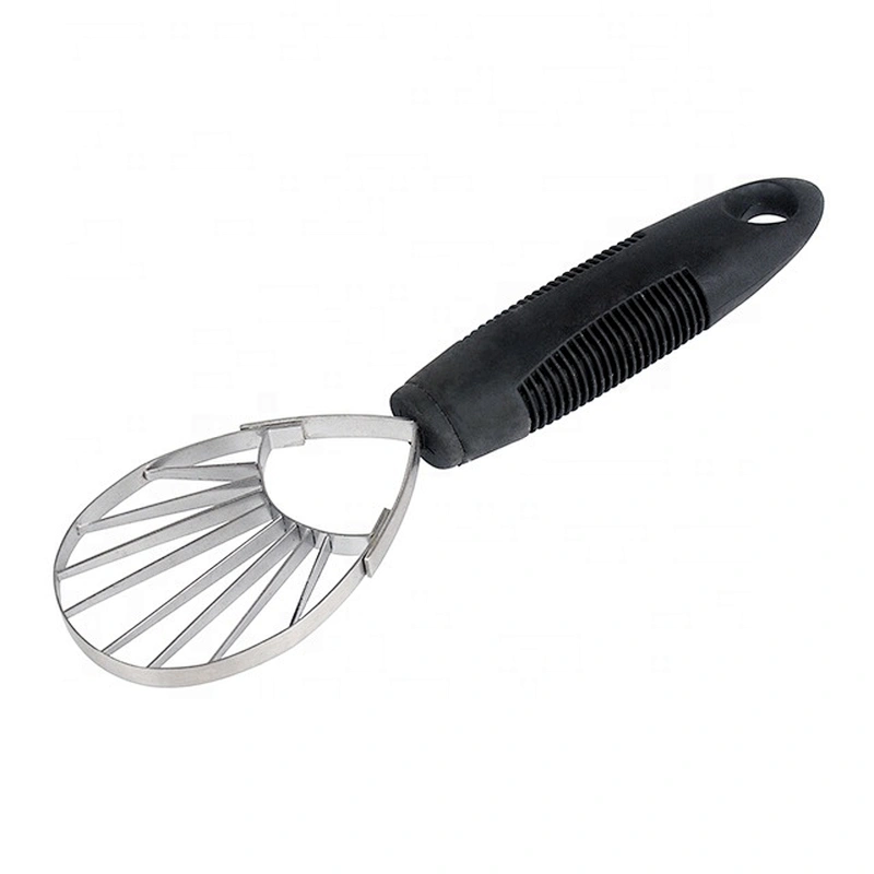 Stainless steel avocado slicer tool fruit carving tool with good grip handle