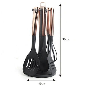 6 Pcs In 1 Set Silicone Kitchen Accessories Cooking Tools Kitchenware Cookware sets with stainless steel Handles