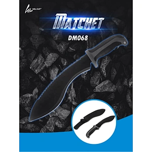 Double Side  Stainless Steel  Black Blade Outdoor Survival Hunting Long Machete With Nylon Sheath