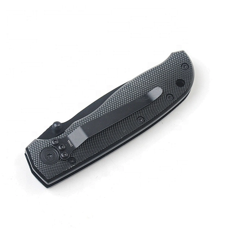 Professional pocket survival folding knife with black coating