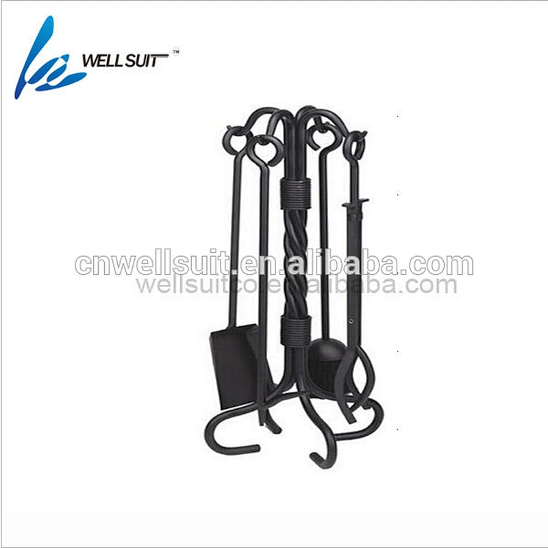 High Quality Rustic indoor outdoor iron Fireplace Tool set