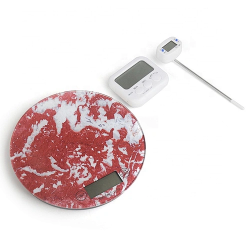Marbling PP and glass electronic digital kitchen scale