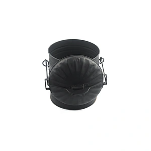 Metal Fireplace Ash Bucket with Lid and Handle