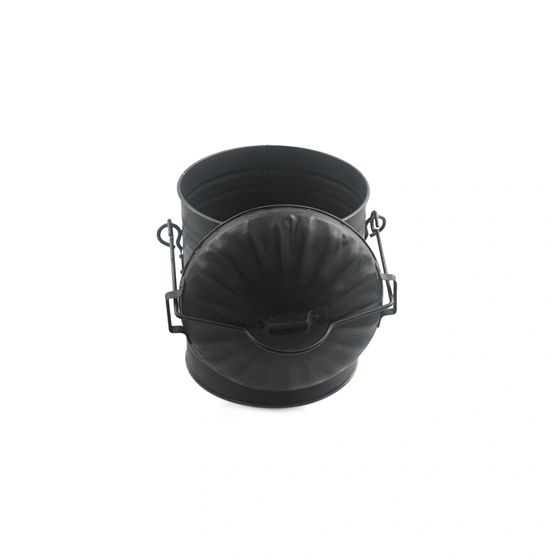 Metal Fireplace Ash Bucket with Lid and Handle