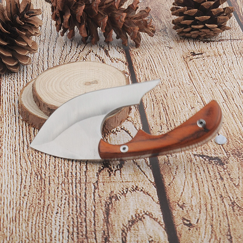 High Quality Camping outdoor Full stainless steel hunting pocket knife Multifunction hatchet wooden handle knives