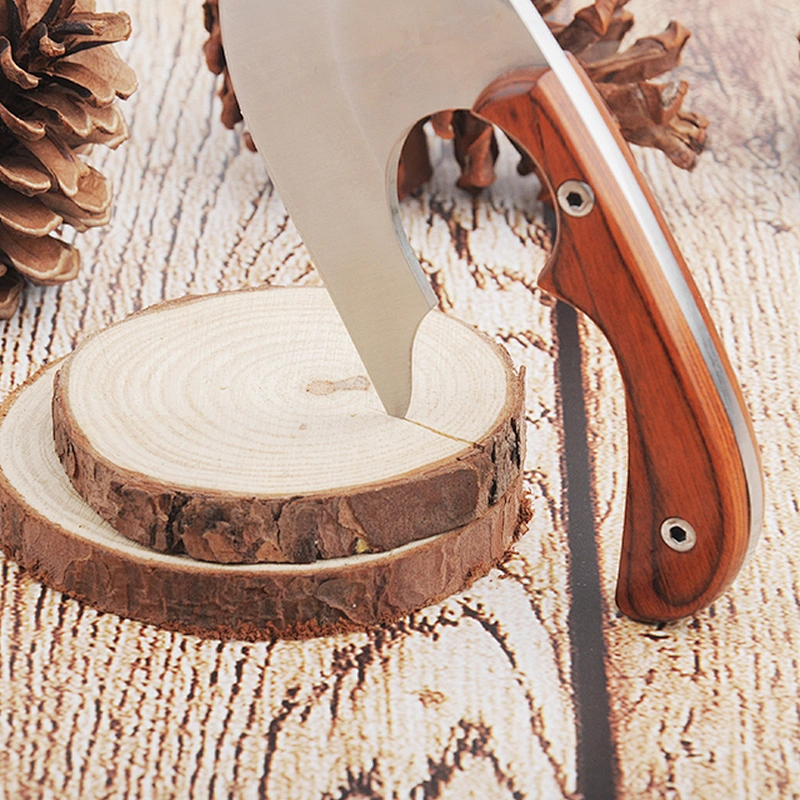 High Quality Camping outdoor Full stainless steel hunting pocket knife Multifunction hatchet wooden handle knives
