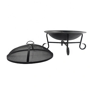 Metal camping fire bowl iron steel outdoor fire basket