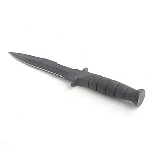Glock Style Stainless Steel Outdoor Camping Survival Hunting Knife with Sheath