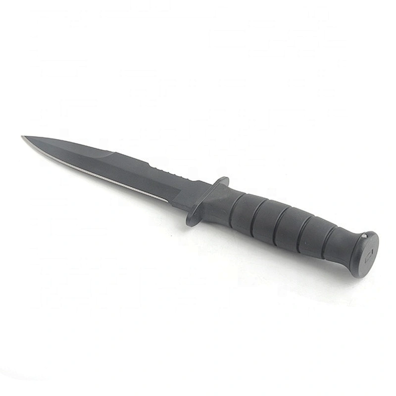 Glock Style Stainless Steel Outdoor Camping Survival Hunting Knife with Sheath