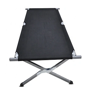The unit weight 300 catties foldable army camping bed with carry bag