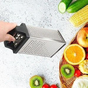 Professional stainless steel grater with 4 side