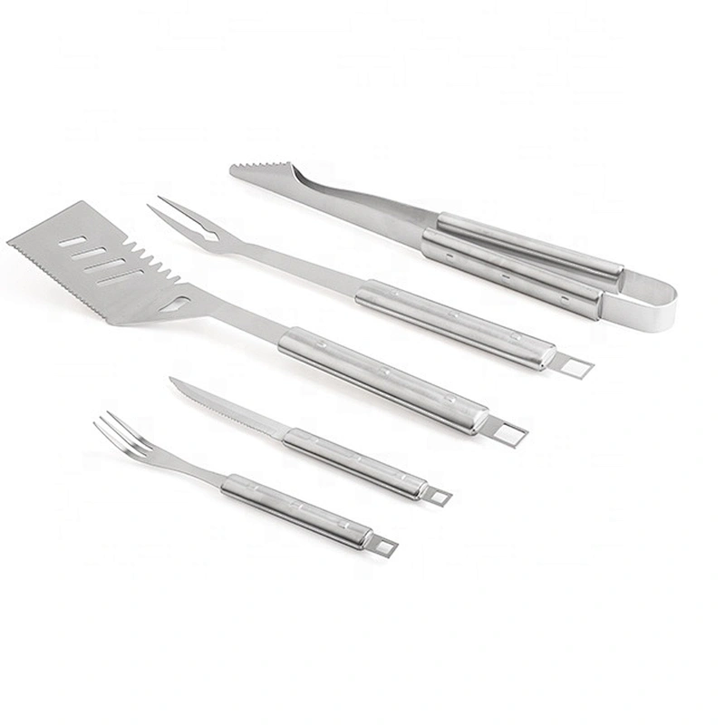 Heavy Duty 4 Piece Stainless Steel BBQ Tool Set
