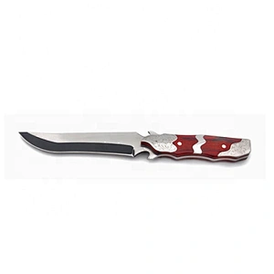 Quality Stainless Steel Outdoor Camping Survival Huntingl Knife with wood handle