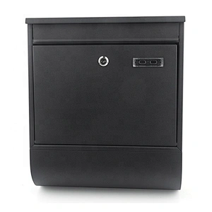 popular  apartment german black  iron with powder coating outdoor smart parcel mailbox