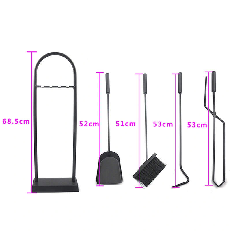 Convenient carrying handle 4 tool set decorative tools fireplace accessory