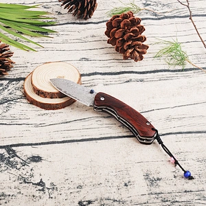 Folding Damascus Pocket Knife Handmade