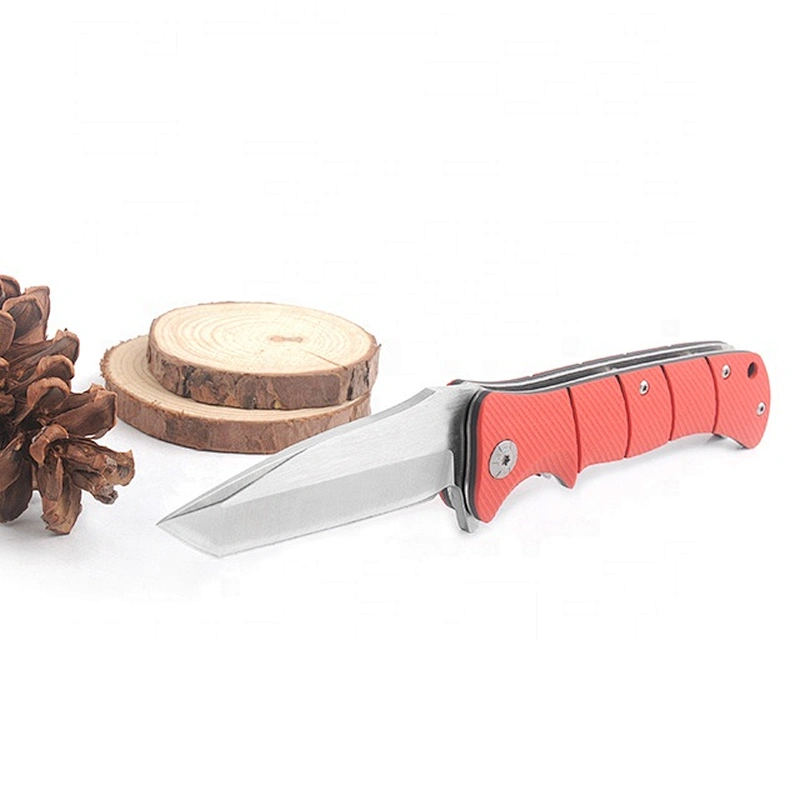 Customized Color G10 Handle Stainless Steel  Blade Folding Pocket Survival Knife with Belt Clip