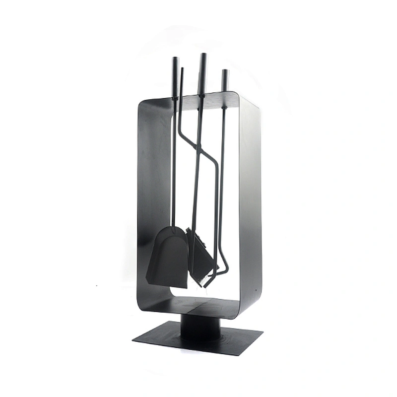 Fireplace Tools Indoor indoor Large Wrought Iron Firewood Toolset with Decor Holder Black Fireset Pit Stand Fire Place Log Tong